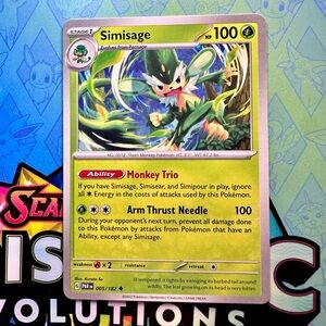 simisage (005/182) - uncommon — pokémon: paradox rift